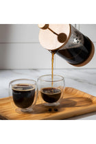 Double Walled Coffee Mugs 250ml - Set of 4 Trending Glass Coffee Mugs for Cappuccino