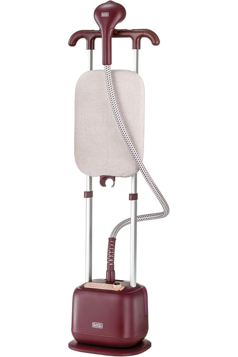 BLACK+DECKER Double Pole Garment Steamer, 2400W, 2L Tank, 10 Steam Settings, Horizontal & Vertical I