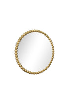 New In Bead Round Mirror 80X80X3Cm Gold