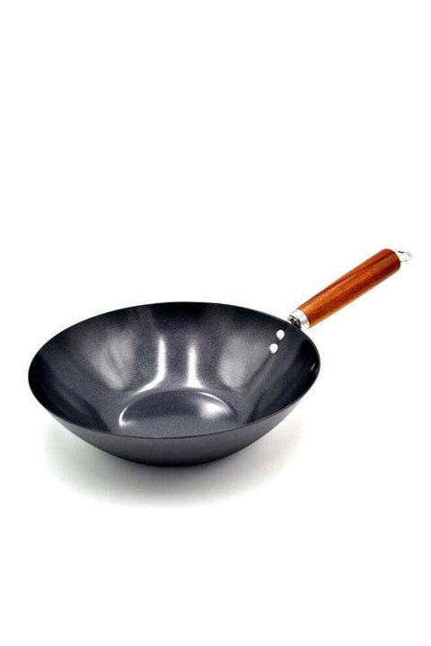 Non Stick Wok Pan Black/Beige/Silver 20.5cm