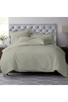 Deluxe 100% Cotton Double Duvet Cover Set 200x200 cm Silver, 600 Thread Count Crispy Soft Long Staple Cotton Sateen Weave