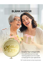 Set of 2 Compact Double-Sided Makeup Mirrors, 1X/2X Magnifying Purse and Pocket Mirrors in Round Gold and Silver