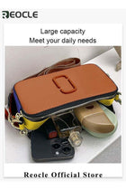 Women's Crossbody Bag Shoulder Bag with Adjustable Wide Strap Square Camera Crossbody Purse HandBag Simple Trendy Small Shoulder Bag