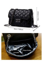 Women PU Shoulder Crossbody Sling Bag Quilted Large-Capacity Multi-Pocket for Teenager Youth Casual Travel