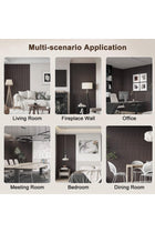 Wood Wall Slat Panel, 3D Fluted Wall Paneling for Interior 100x15x1.7cm, WPC Decorative Wall Stickers Noise Reduction, Wood Grain Textured Slats Wallpaper with Buckles for Ceiling Decor