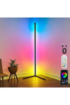 142CM Corner Floor Lamp, Modern Smart RGB, Adjustable LED with Music Sync APP Control Remote