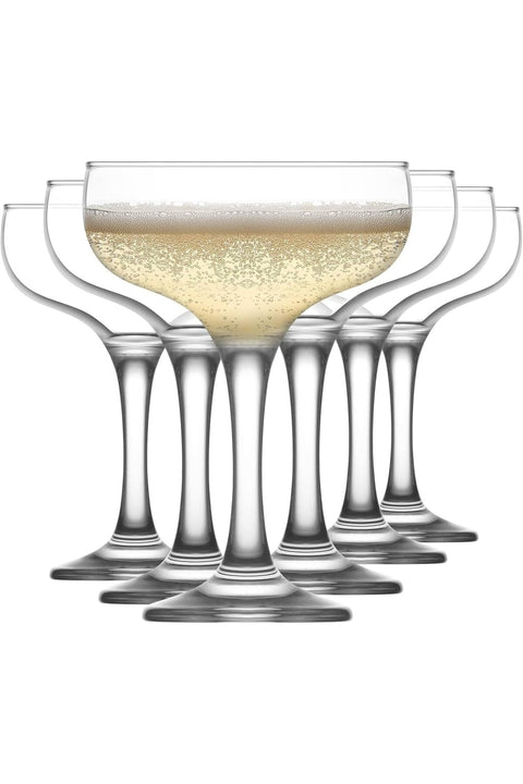 Glasses Set of 6 - Margarita Cocktail Glasses 10.25 oz Cocktail Glasses Sets