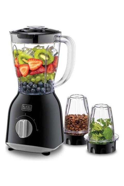 BLACK+DECKER Blender With Grinder Mill And Chopper Mill 1.5 L 400.0 W BX365E-B5 Black