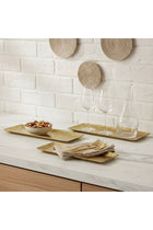 Marketplace Rectangular Metal Platter, Set Of 3 - Gold