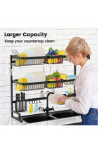 3 Layer Over The Sink Dish Drying Rack Organizer Black