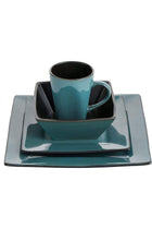 Kiesling 16 Piece Dinnerware Set, Turquoise