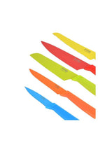 6-Piece Flush Knife Block Set White/Red/Blue