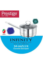 Stainless Steel Sauce Pan 14cm With Glass Lid