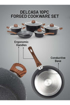 Chef Master 10 Piece Non stick Cookware Set With 5 Layer Granite