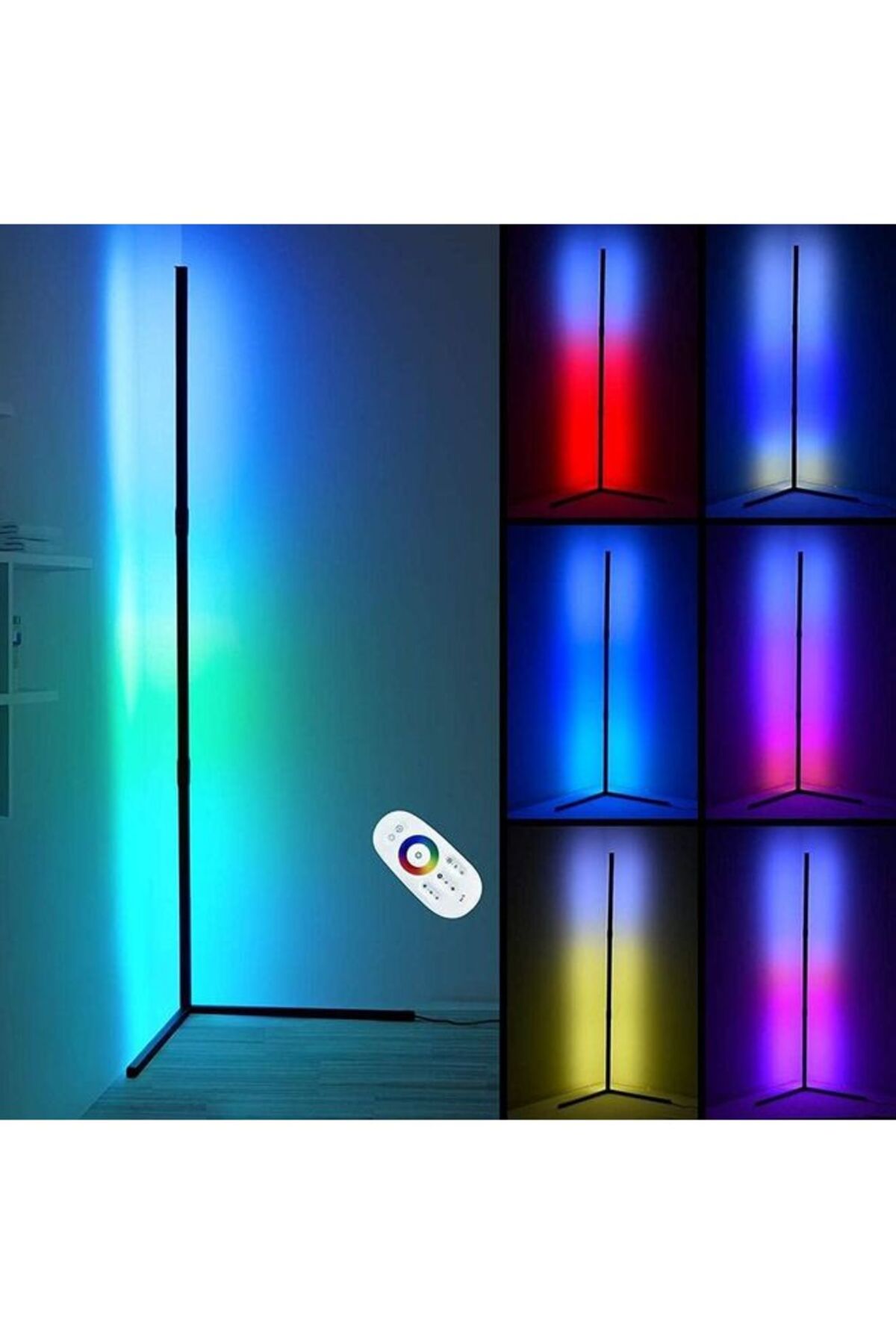 DUSALA Remote Control LED Light Corner Lamp Multicolour