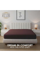 1-Piece Microfiber Fitted Sheet Striped, Color: Chocolate, Size: Double (120×200 cm)