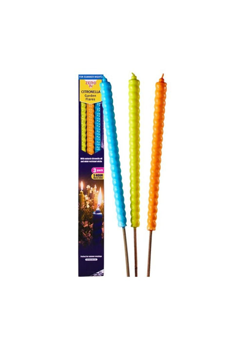 Citronella Garden Flares - Beach Party - 3-Pack