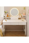 Deal keke Makeup Vanity Table Dressing Table Flip Mirror With Drawers