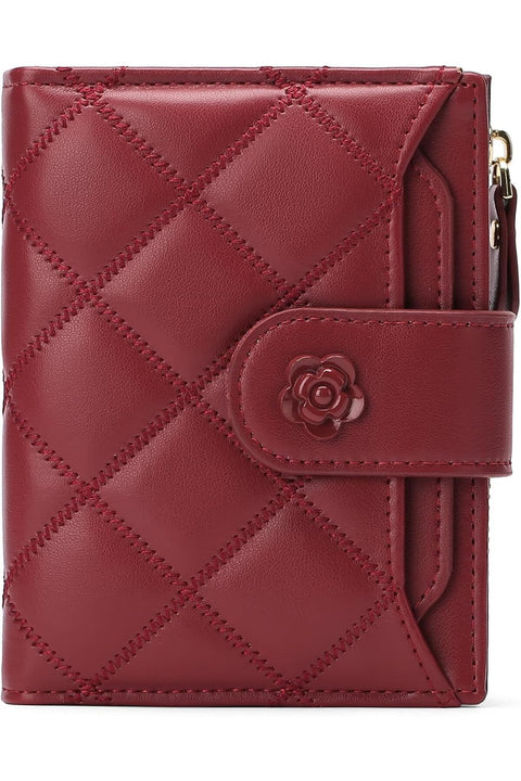 Small Wallets for Women Leather Bifold Wallet Women RFID Blocking Purse Holder with 15 Card Slots