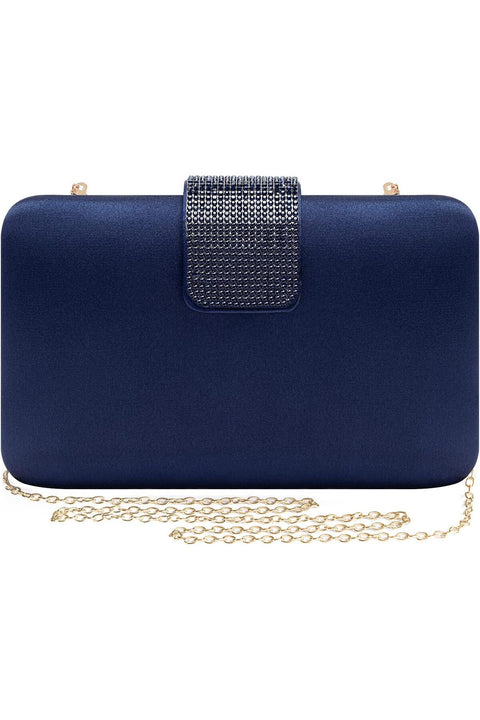 Mulian LilY Satin Rhinestones Evening Bags Party Bridal Clutch Purse For Women Prom Clutch