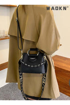 Women's Large-capacity Chain Shoulder Bag, Ladies Versatile Solid Color Bucket Bag Crossbody Bag
