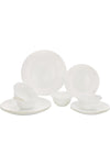 Opal Wear Dinner Set, 12Pc, Beautiful Elegant Design, Dishwasher Safe/Freezer Safe, White