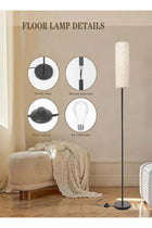 Floor Lamp 3 Color Temperature Modern LED Standing Lamp Linen Lampshade Elegant High Light Stepless Dimming Floor Lamp