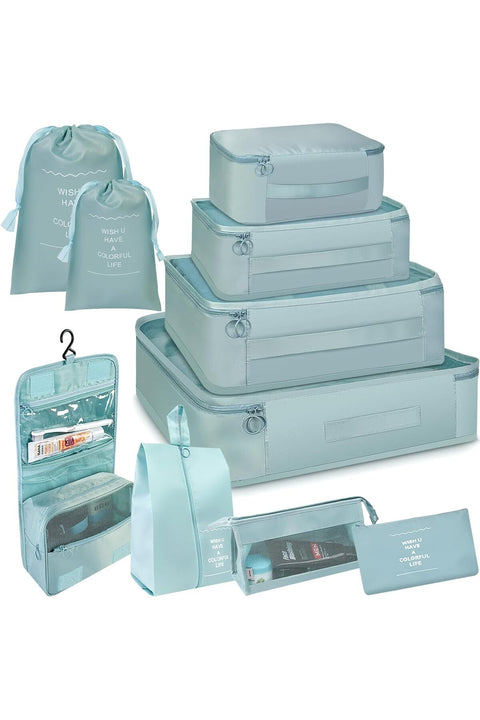 10 PCS Packing Cubes Set Travel Organizers Bags For Suitcase Luggage Packaging Clothing