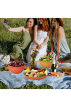 Unbreakable Plastic Dinnerware Set for 4, 48-Piece Colourful Plates, Bowls, Cups and Cutlery