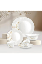 by Milton Opalware Aurelia Selene Dinner Set of 13 | Serving for 4 | Microwave & Dishwasher Safe