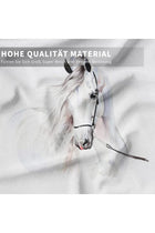 3D Duvet Cover Sets, Animal Horse Printed Bedding Set with Duvet Covers and 2 Pillowcases 50 x 75 cm