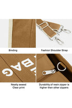 KALIDI Canvas Tote Bags Handbags for Women, Canvas Tote Bag with Zipper and Pockets Canvas Shoulder Bag for Women Ladies Girls Casual Canvas Crossbody Tote Bags for School Travel Work