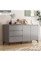 Storage Cabinet, Free Standing TV Cabinet with Drawer, Home Sideboard Cabinet, Entryway Console Cabinet Accent Table for Bedroom Hallway Dining Room, 140*40*75cm (DSG044, Grey)