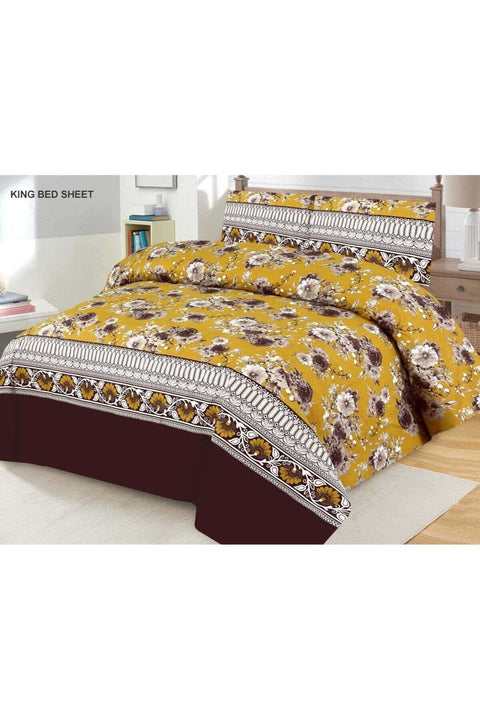 Premium King Size Bedsheet 240x245cm with 2 Pillow Cases - Soft Durable and Stylish Bedding Set