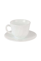 12 Piece Opalware Cup and Saucer Set- DC3401