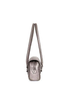 Miroshnikov Women’s Baguette Shoulder Bag, Glossy PU Leather Evening Purse, Designer Crinkle Effect Handbag