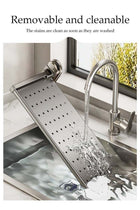 Wall Mounted Suction Cup Kitchen Prep Station，Multi Functional Foldable Expandable Dish Rack，Easy Installation,Waterproof And Rust Proof,
