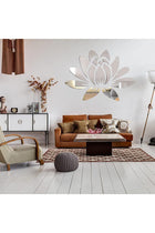 3D Acrylic Mirror Wall Sticker, Lotus Flower Decal, Self Adhesive Removable Wall Art for Home Bedroom Living Room Bathroom, Eco-Friendly Decor, Modern Floral Design, Silver, 13.7 x 9.8 inches