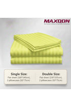 3-Piece Premium Microfiber Bed Sheet Set – Double Size Flat Sheet (230x255 cm) with 2 Pillowcases