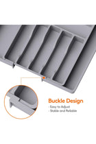 Silverware Organizer, Expandable Utensil Tray for Drawer, Adjustable Flatware and Cutlery Holder