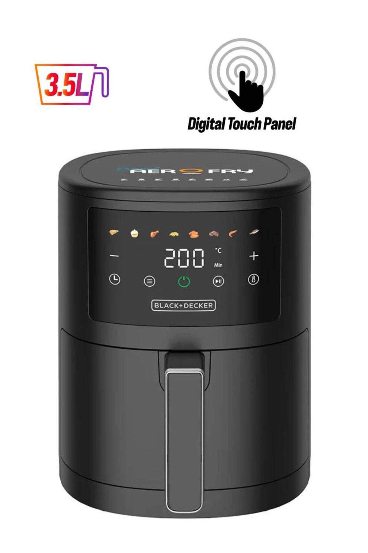 BLACK+DECKER AerOfry Digital Air Fryer 3.5 L 1500 W AF3500 black