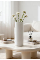 Emerelle Solid Color Vase With Bubble 13.8X8X35Cm White