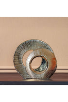 New In Textured Ceramic Gold Accent 23.5X7X21
