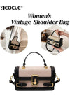 Women's Vintage Stripe Embroidered Shoulder Bag with V-Shape Fringe Detail Bohemian Crossbody Purse with Adjustable Strap for Casual Daily Use