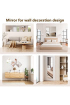 4-Pack Self-Adhesive HD Wall Mirrors, Acrylic Mirrors, Frameless Wall Mounted Mirror for Home Office Bedroom Living Room Bathroom Door Gym (30x30cm)