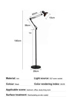 Creative Modern Flexible LED Atmosphere Standing Floor Lamp Multi-Angle Adjustable With Rotatable Black