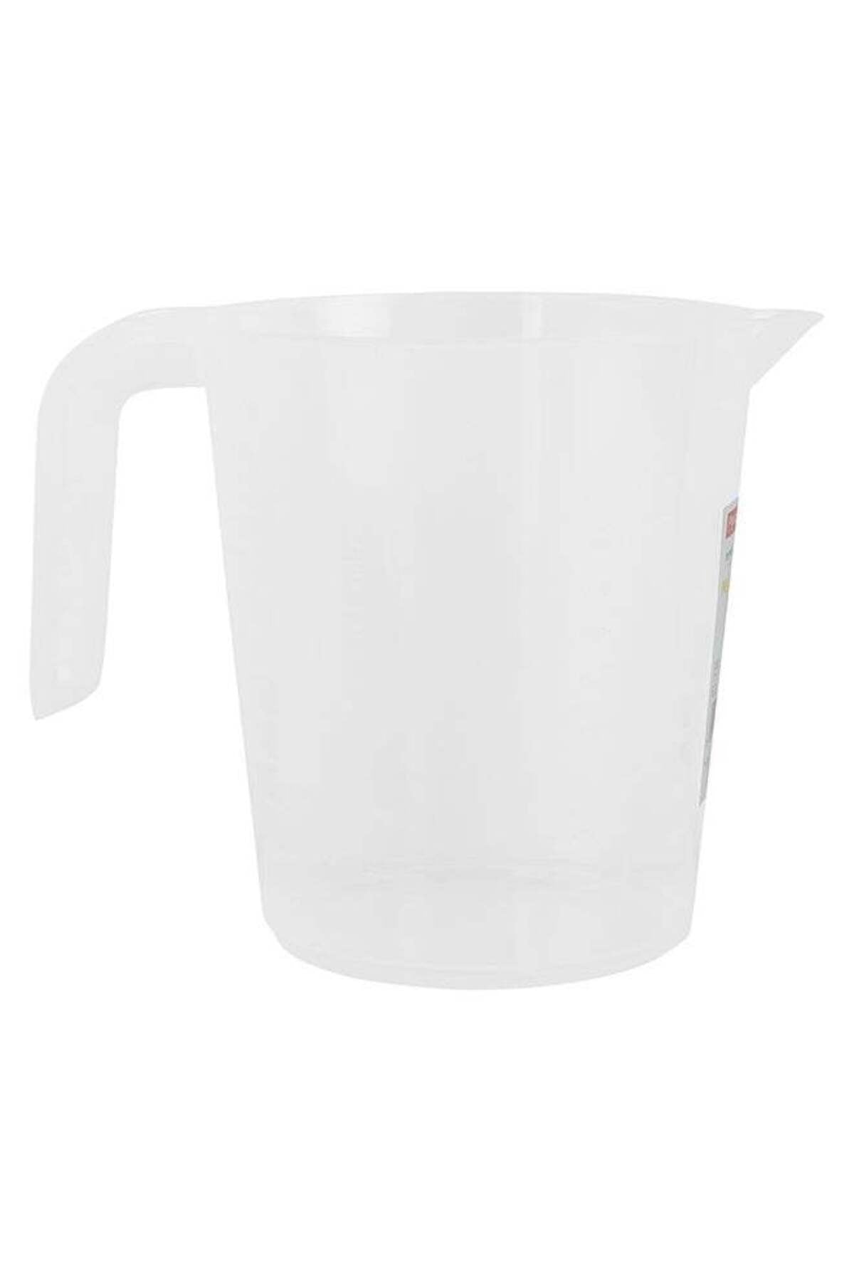 Transparent Measuring Pot With Handle White 1Liters