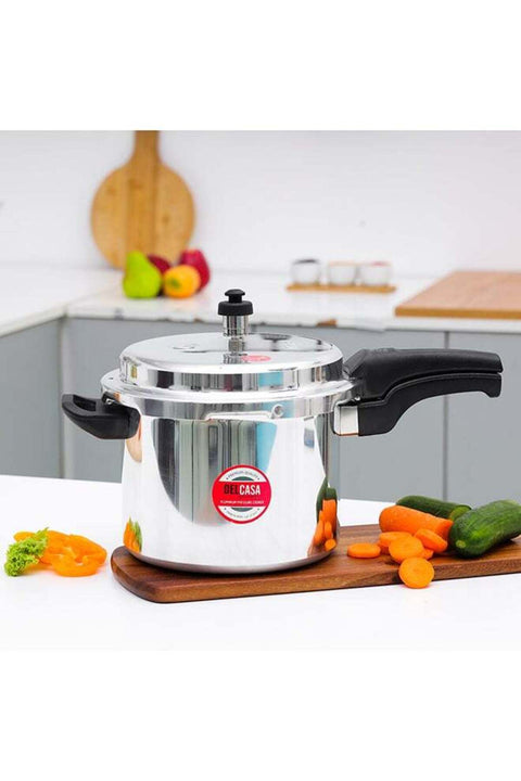 Aluminium Induction Base Pressure Cooker with Lid, Cool Touch Handle and Safety Valves, 3 Liters