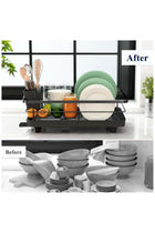 YOUHUAGUO Dish Drying Rack Dish Drainer Countertop Drainboard with Utensil Holder & Plate Stand