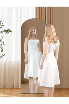 Full Body Mirror Full Length Mirror, Hanging Vertical Or Inclined Floor Mirror (With Bracket), Bedroom Mirror, Wall Mounted Mirror, Vanity Mirror (Black, 161 * 50CM)